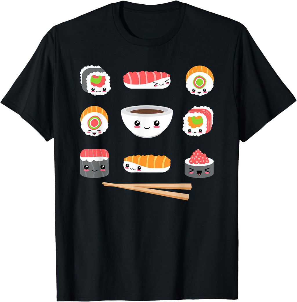 Japanese Food Kawaii Sushi Lovers Sweatshirt - Casual Everyday Wear Unisex - T-Shirt, Sweatshirt, Hoodie