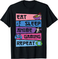 Authentic Eat Sleep Anime Gaming Sweatshirt - Custom Art Print Men Women - T-Shirt, Sweatshirt, Hoodie