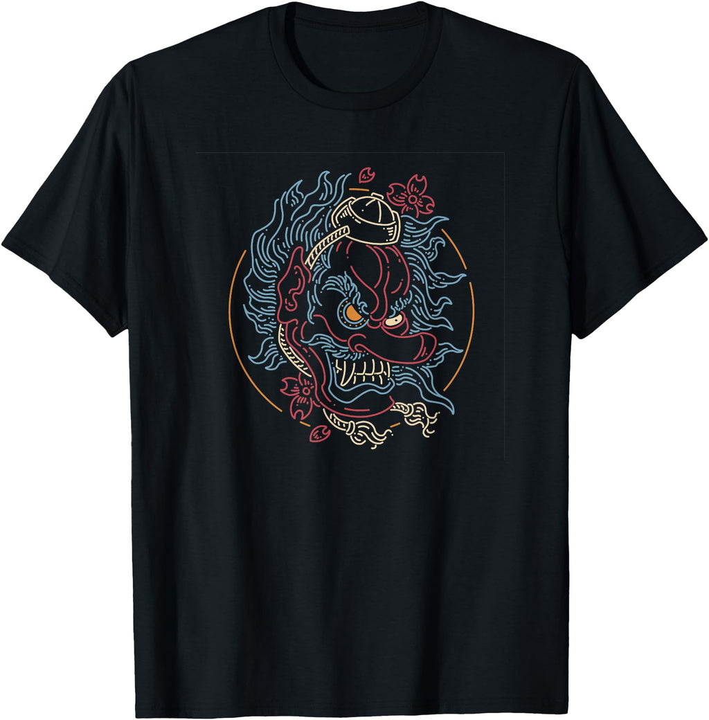 Handcrafted Tengu Yokai Japanese Hoodie - Aesthetic Graphic Unisex - T-Shirt, Sweatshirt, Hoodie