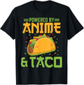 Exclusive Powered Anime And Taco T-Shirt - Casual Everyday Wear Men Women - T-Shirt, Sweatshirt, Hoodie