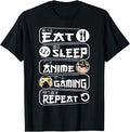 Authentic Eat Sleep Anime Gaming T-Shirt - Casual Everyday Wear for Adults - T-Shirt, Sweatshirt, Hoodie
