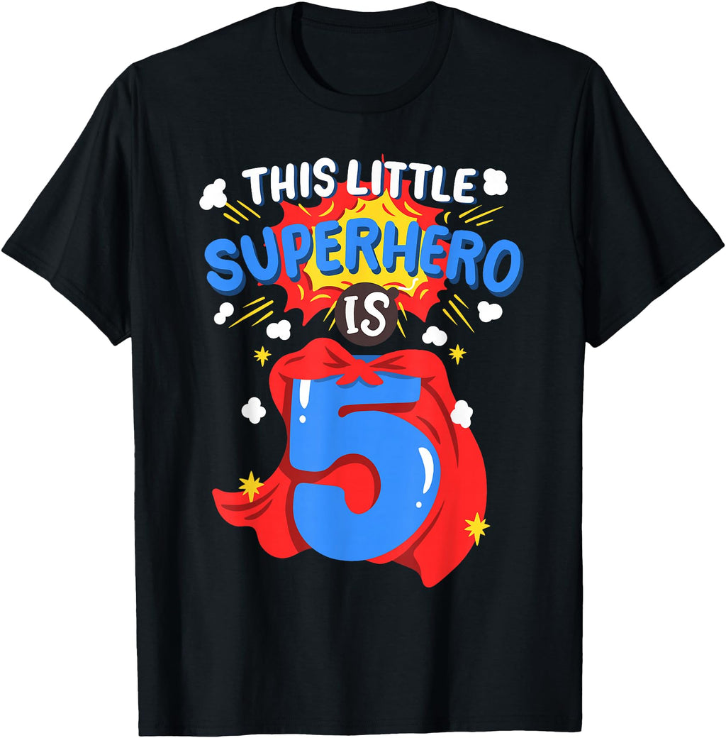 This Little Superhero Is 5 5Th Sweatshirt - Streetwear Style Men Women - T-Shirt, Sweatshirt, Hoodie