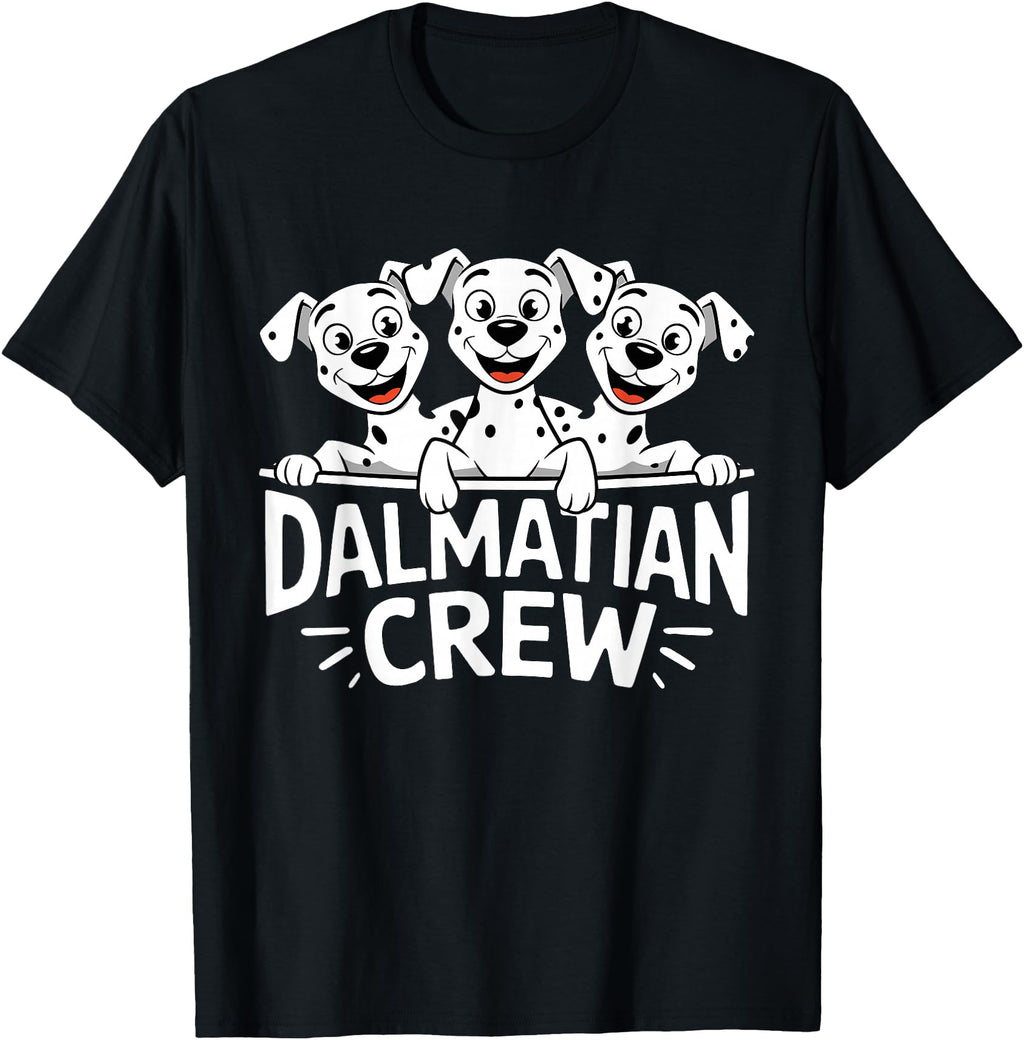 Dalmatian Crew Cartoon Dog Owners Pet Hoodie - Custom Art Print Men Women - T-Shirt, Sweatshirt, Hoodie