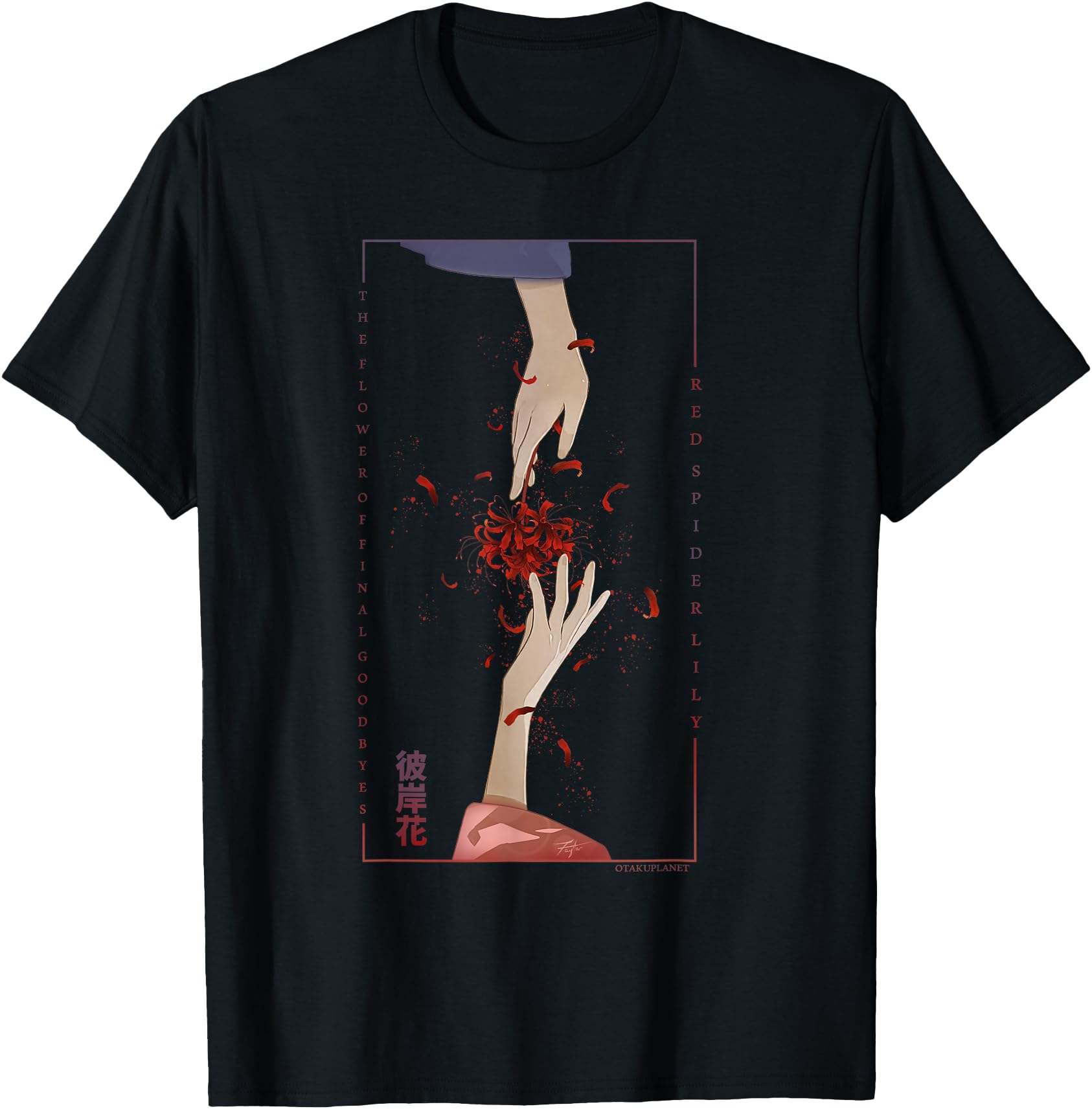 Handcrafted Higanbana Or Red Spider T-Shirt - Fun Novelty Design Men Women - T-Shirt, Sweatshirt, Hoodie