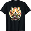 Exclusive Kawaii Ramen Anime Dog Hoodie - Minimalist Print for Adults - T-Shirt, Sweatshirt, Hoodie