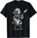 Exclusive Basset Hound Playing Guitar Dog Hoodie - Unique Graphic Unisex - T-Shirt, Sweatshirt, Hoodie