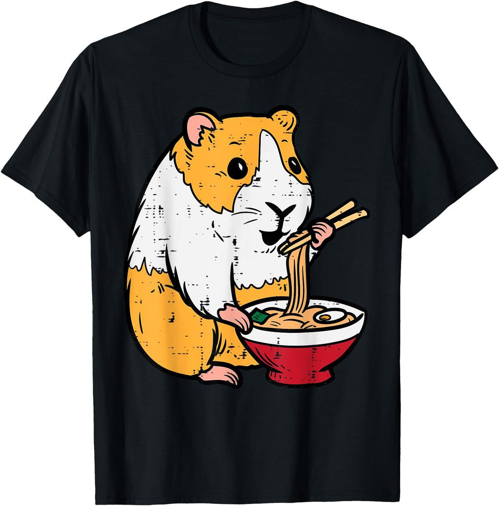 Guinea Pig Ramen Kawaii Cavy Anime Hoodie - Casual Everyday Wear Unisex - T-Shirt, Sweatshirt, Hoodie