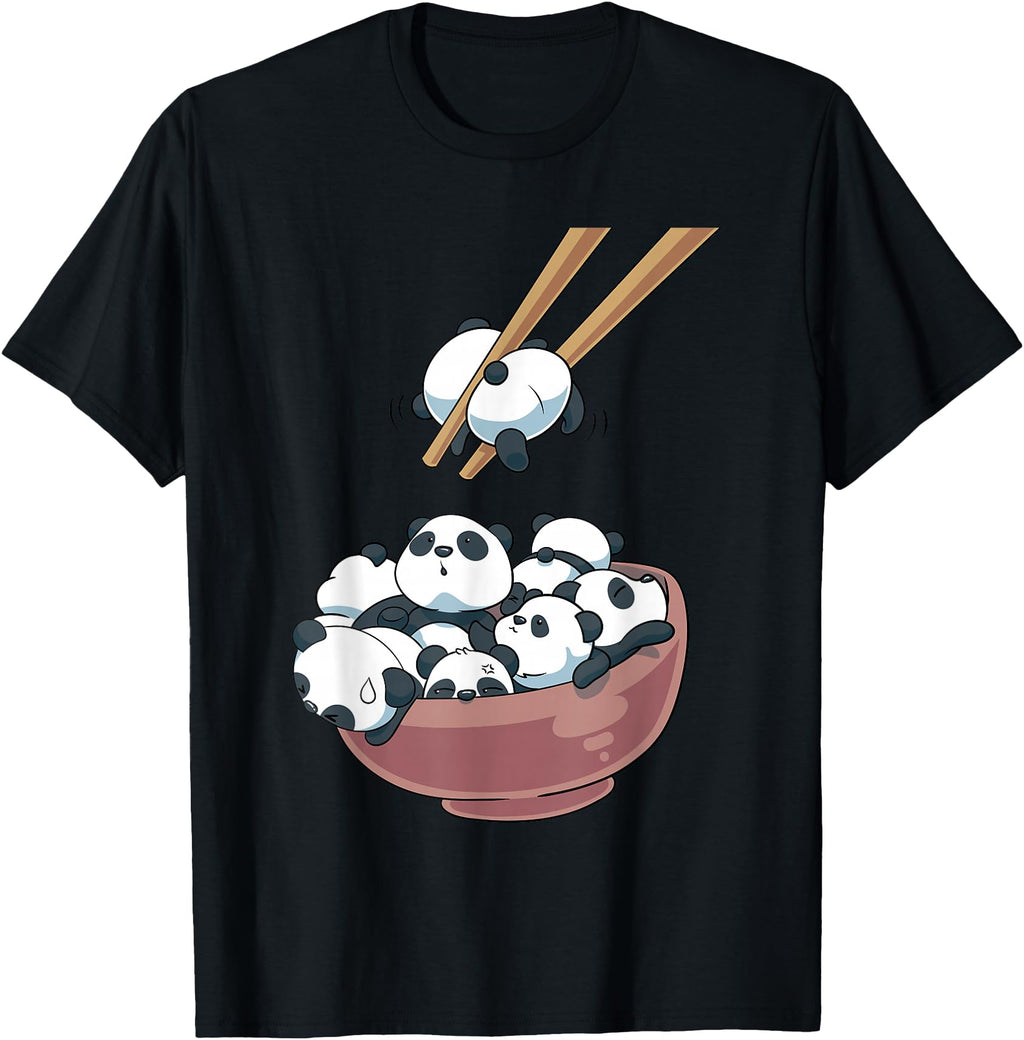 Authentic Japanese Panda Bears Ramen T-Shirt - Casual Everyday Wear Unisex - T-Shirt, Sweatshirt, Hoodie
