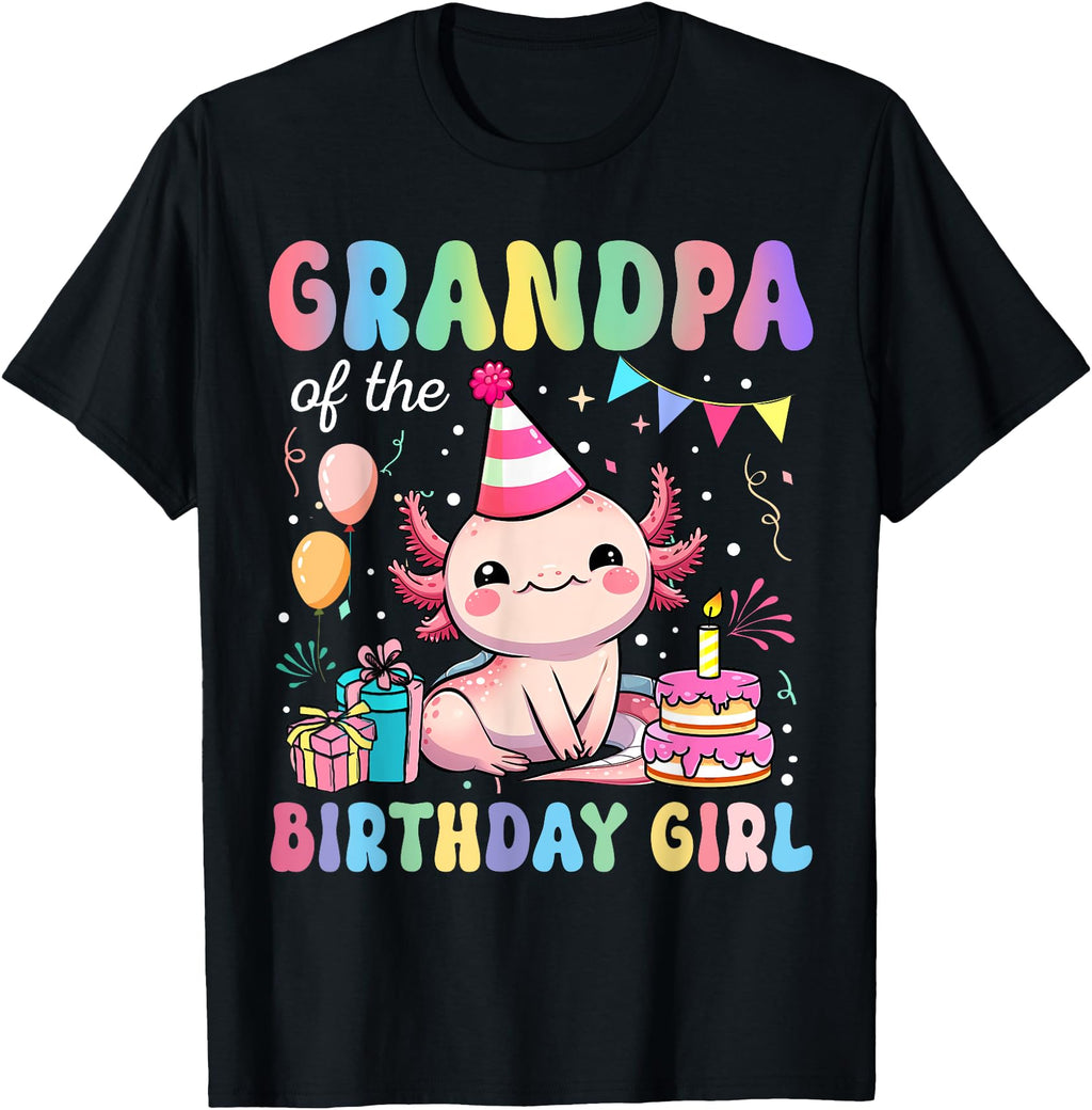Authentic Grandpa Axolotl Bday Party Hoodie - Streetwear Style for Adults - T-Shirt, Sweatshirt, Hoodie