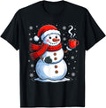 Snowman Drinking Coffee Pajamas T-Shirt - Custom Art Print for Adults - T-Shirt, Sweatshirt, Hoodie
