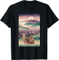 Authentic Japanese Snail Art Artist Hoodie - Minimalist Print for Adults - T-Shirt, Sweatshirt, Hoodie