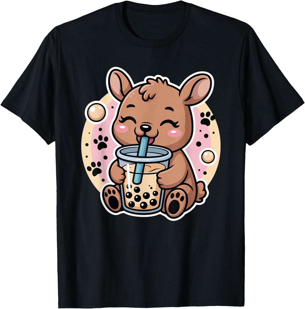 Exclusive Deer Boba Tea Bubble Tea Sweatshirt - Minimalist Print Unisex - T-Shirt, Sweatshirt, Hoodie