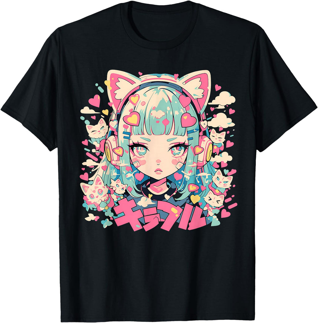 Handcrafted Anime Waifu Anime Manga Hoodie - Custom Art Print Men Women - T-Shirt, Sweatshirt, Hoodie