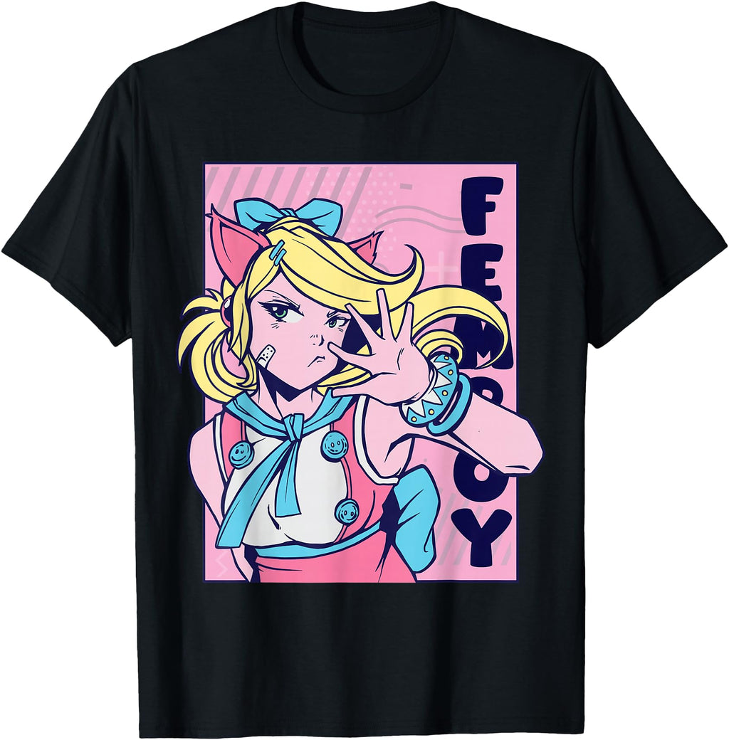 Handcrafted Femboy Anime Little Femboy T-Shirt - Fun Novelty Design Unisex - T-Shirt, Sweatshirt, Hoodie