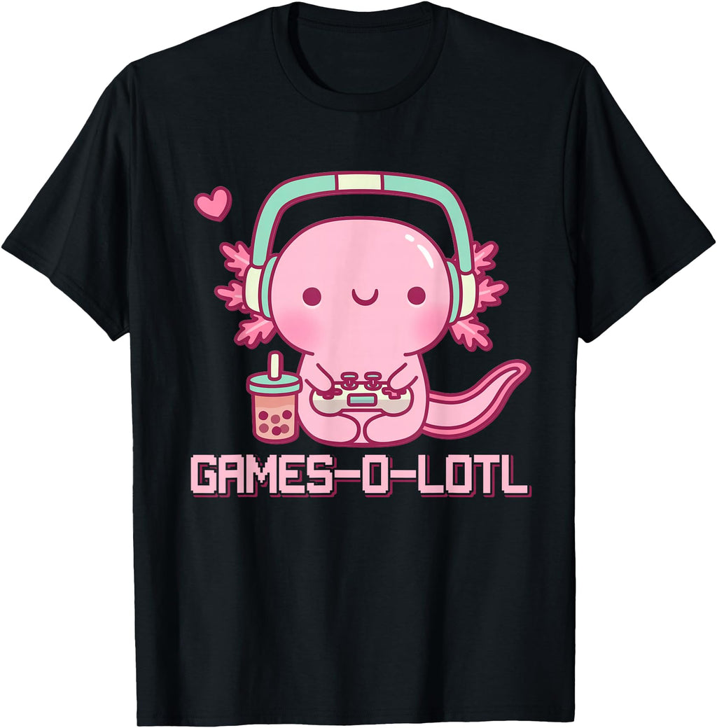 Gamesolotl Axolotl Video Games Sweatshirt - Novelty Apparel Men Women - T-Shirt, Sweatshirt, Hoodie
