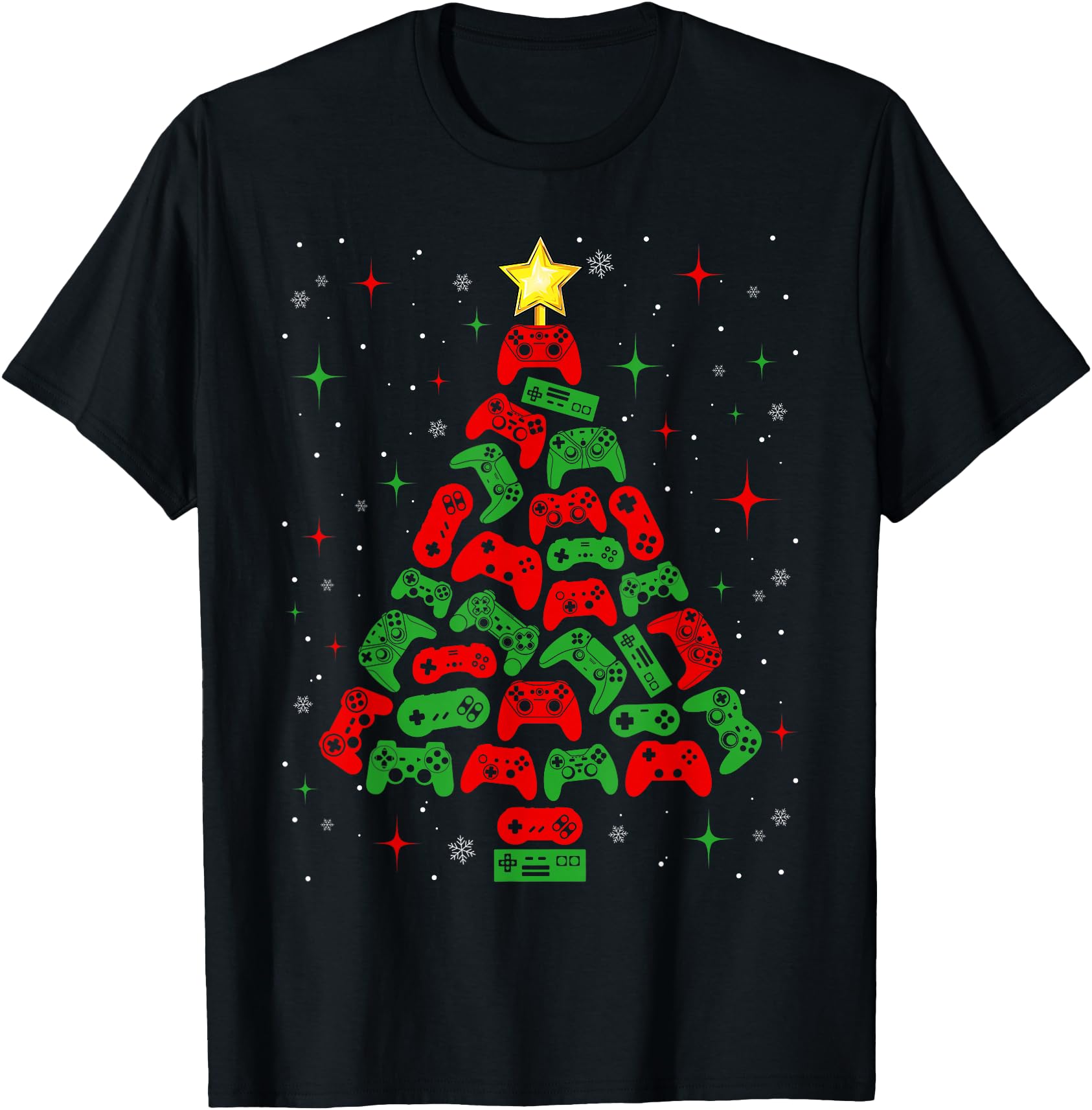 Merry Gaming Controllers Tree Gamers Hoodie - Minimalist Print Unisex - T-Shirt, Sweatshirt, Hoodie