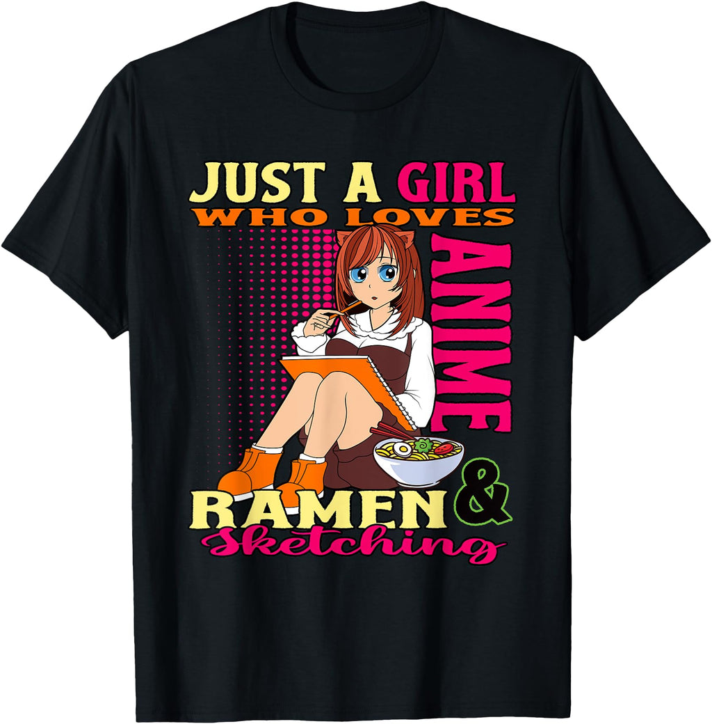 Teen Trendy Anime Ramen Bowl Loves Sweatshirt - Custom Art Print Men Women - T-Shirt, Sweatshirt, Hoodie