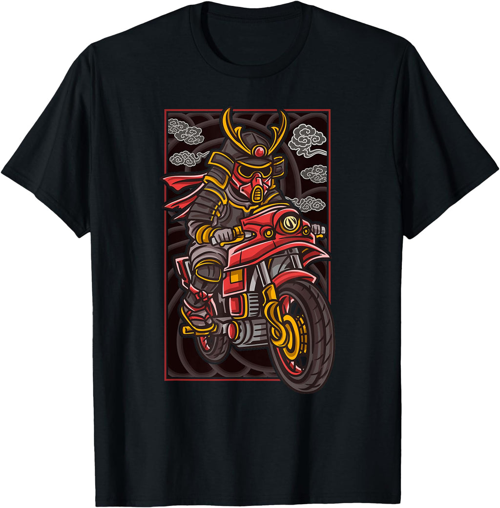 Original Samurai Biker Riding Hoodie - Aesthetic Graphic for Adults - T-Shirt, Sweatshirt, Hoodie