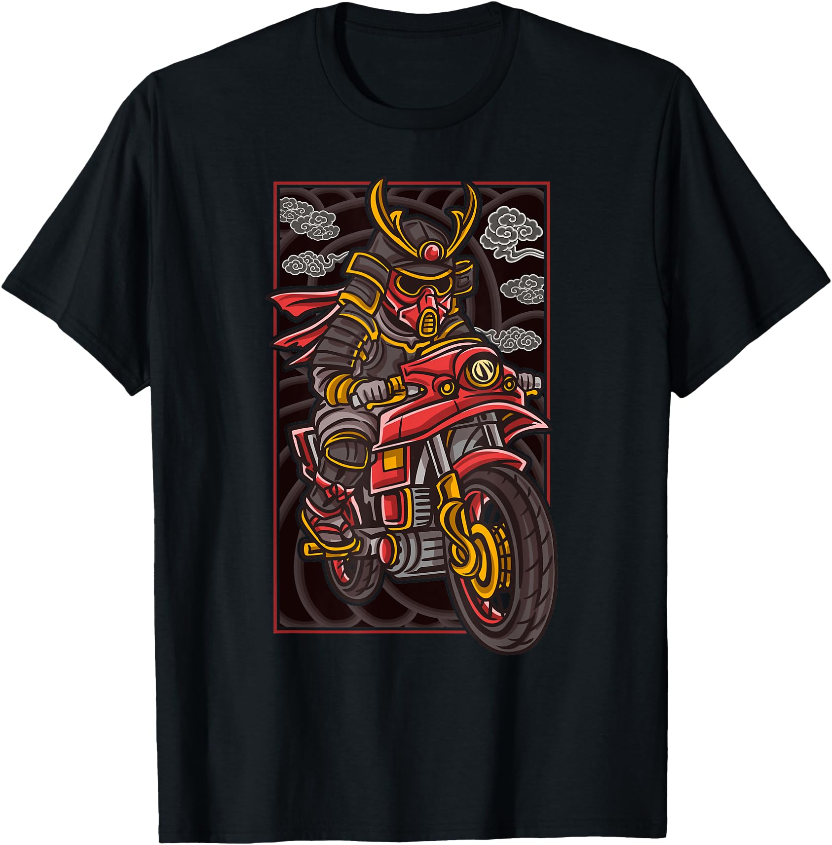 Original Samurai Biker Riding Hoodie - Aesthetic Graphic for Adults - T-Shirt, Sweatshirt, Hoodie