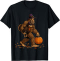 Exclusive Bigfoot Pilgrim Turkey Hoodie - Casual Everyday Wear Men Women - T-Shirt, Sweatshirt, Hoodie