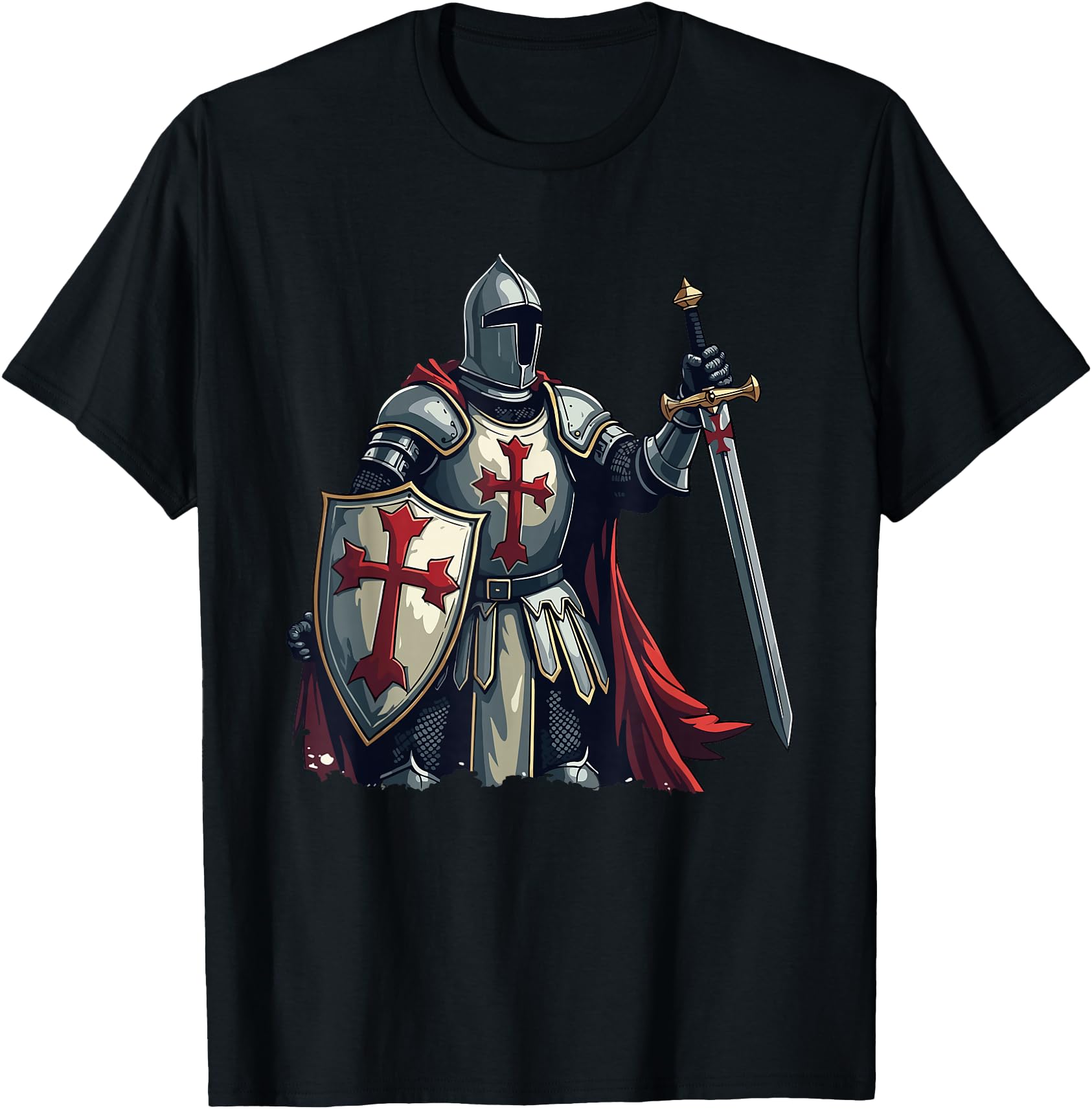 Handcrafted Templar Knight Sweatshirt - Aesthetic Graphic Men Women - T-Shirt, Sweatshirt, Hoodie