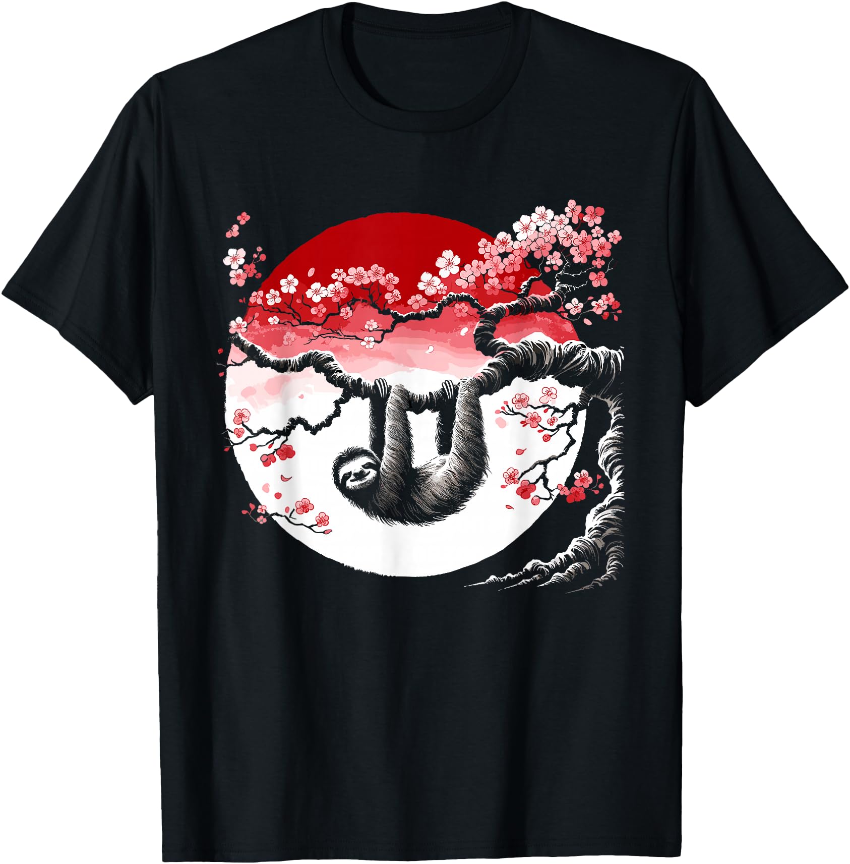 Kawaii Sloth Anime Japan Sakura Sloth Sweatshirt - Graphic Print for Adults - T-Shirt, Sweatshirt, Hoodie