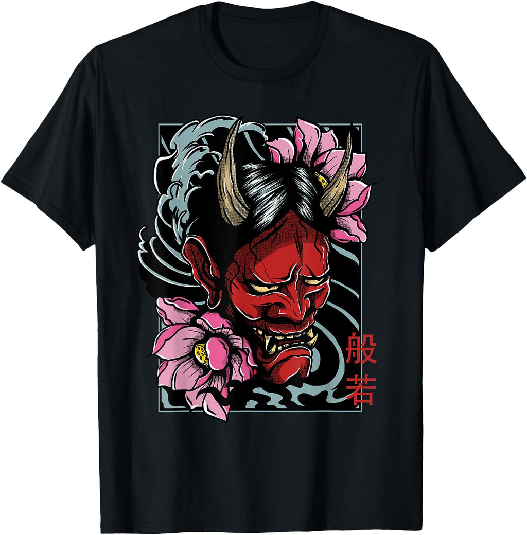 Hannya Mask Traditional Oriental Tattoo Hoodie - Fun Novelty Design Unisex - T-Shirt, Sweatshirt, Hoodie