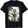 Exclusive Samurai Sloth Japanese T-Shirt - Minimalist Print Men Women - T-Shirt, Sweatshirt, Hoodie