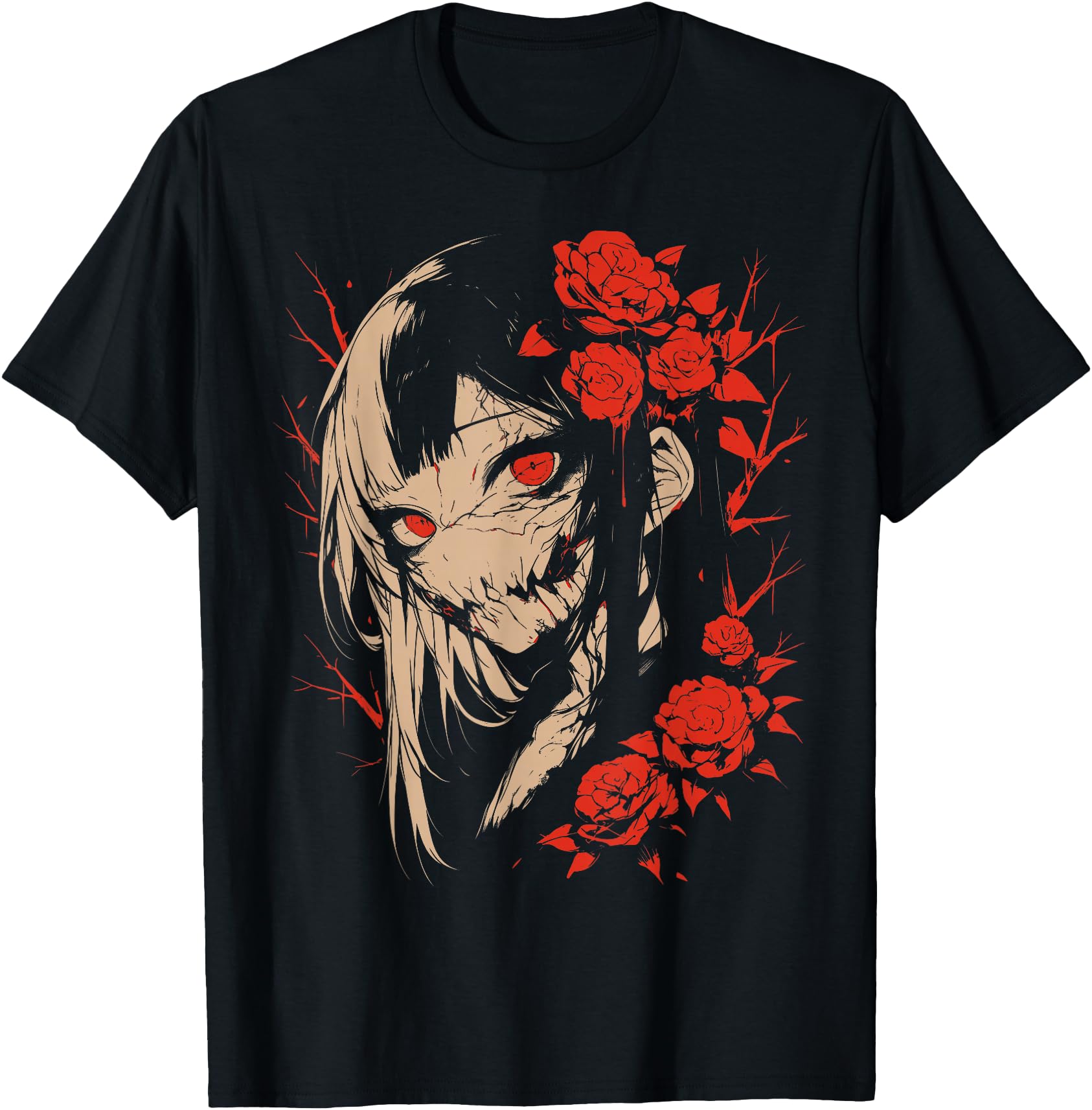 Handcrafted Horror Anime Manga Japan Hoodie - Streetwear Style Unisex - T-Shirt, Sweatshirt, Hoodie