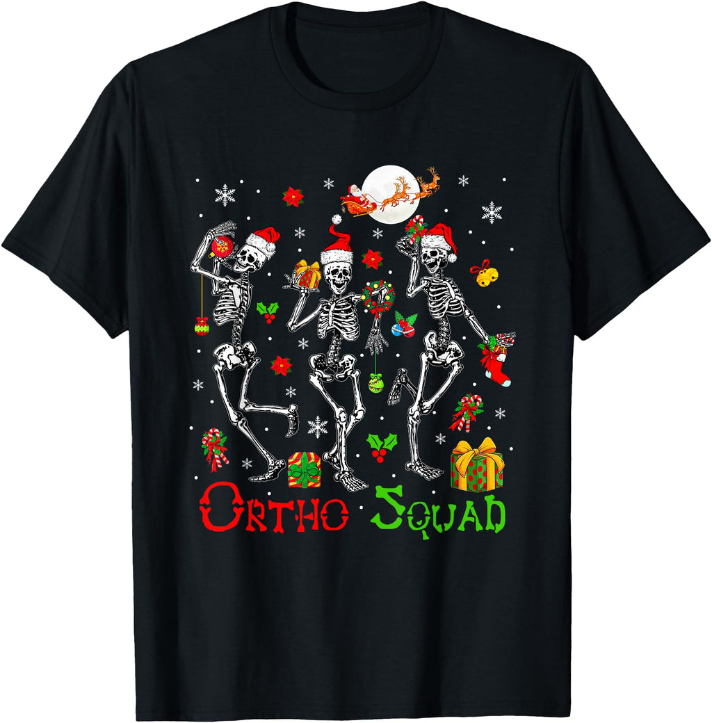 Ortho Squad Three Santa Skeletons Proud T-Shirt - Trendy Graphic Men Women - T-Shirt, Sweatshirt, Hoodie