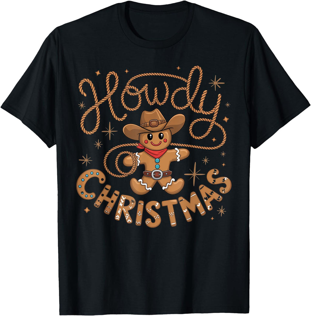 Exclusive Gingerbread Cowboy Western T-Shirt - Graphic Print Men Women - T-Shirt, Sweatshirt, Hoodie