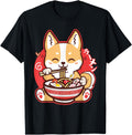 Exclusive Kawaii Corgi Eating Ramen T-Shirt - Aesthetic Graphic Men Women - T-Shirt, Sweatshirt, Hoodie