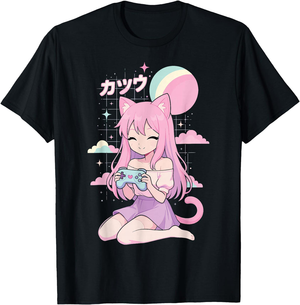 Handcrafted Anime Gaming Kawaii Video Hoodie - Minimalist Print Unisex - T-Shirt, Sweatshirt, Hoodie