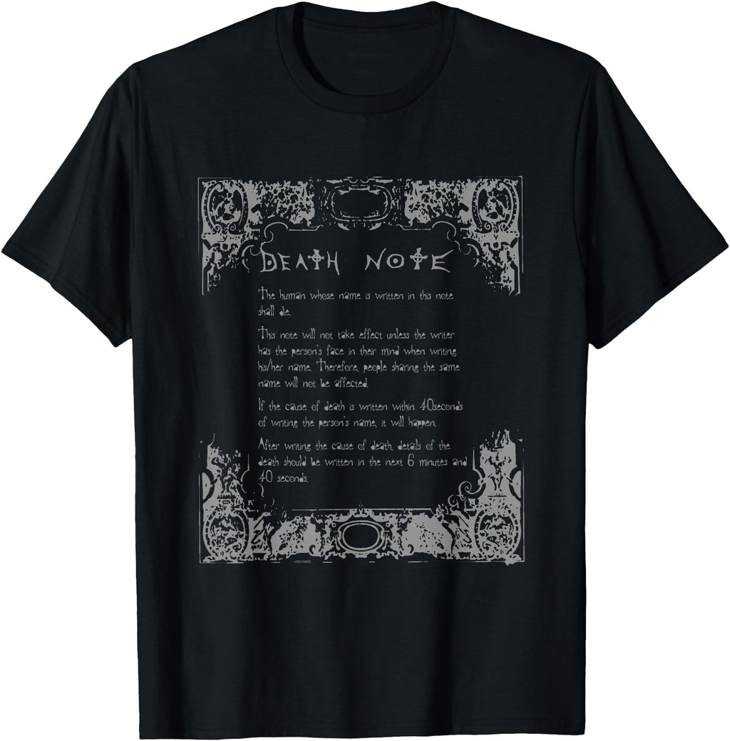Death Note How To Use Notebook T-Shirt - Aesthetic Graphic for Adults - T-Shirt, Sweatshirt, Hoodie