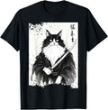 Authentic Fierce Samurai Cat Japanese Hoodie - Streetwear Style Men Women - T-Shirt, Sweatshirt, Hoodie