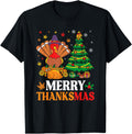 Merry Thanksmas Thanksgiving Turkey Sweatshirt - Graphic Print Men Women - T-Shirt, Sweatshirt, Hoodie