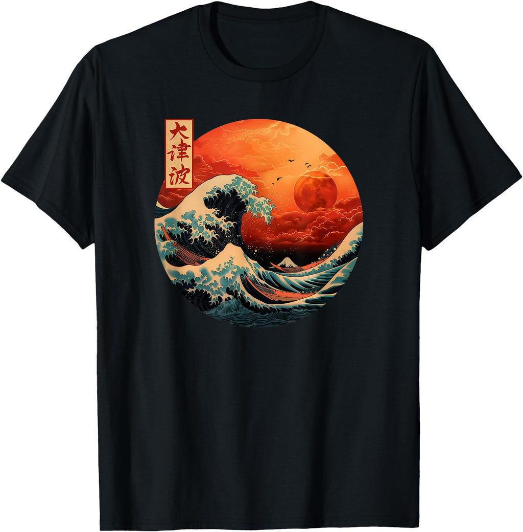 Original Great Wave Kanagawa T-Shirt - Aesthetic Graphic for Adults - T-Shirt, Sweatshirt, Hoodie