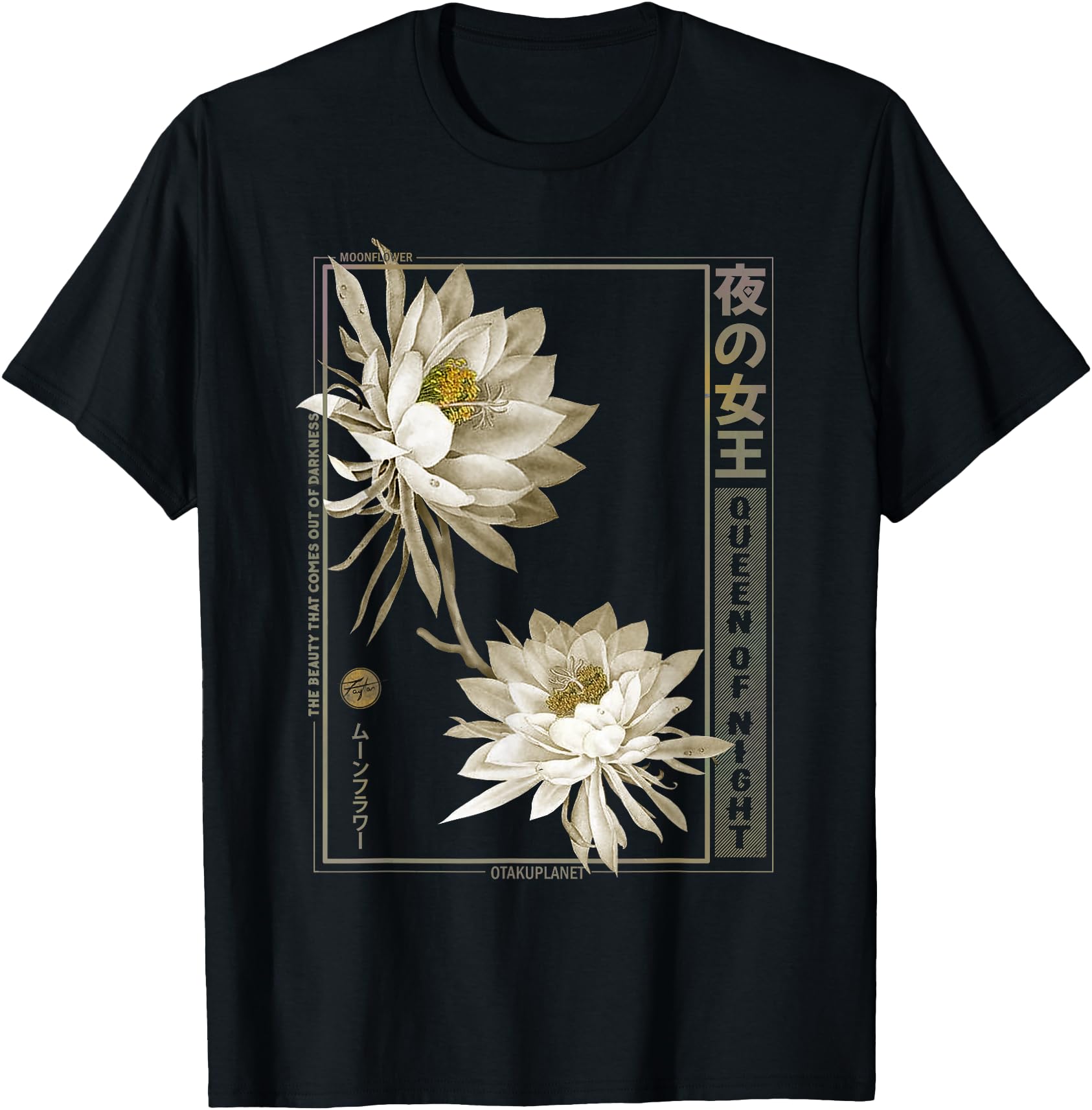 Original Anime Moon Flower Japanese T-Shirt - Graphic Print Men Women - T-Shirt, Sweatshirt, Hoodie