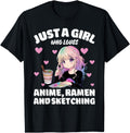 Just Who Loves Anime Ramen And Sweatshirt - Aesthetic Graphic for Adults - T-Shirt, Sweatshirt, Hoodie