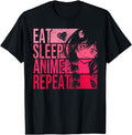 Exclusive Eat Sleep Anime Sweatshirt - Fun Novelty Design for Adults - T-Shirt, Sweatshirt, Hoodie