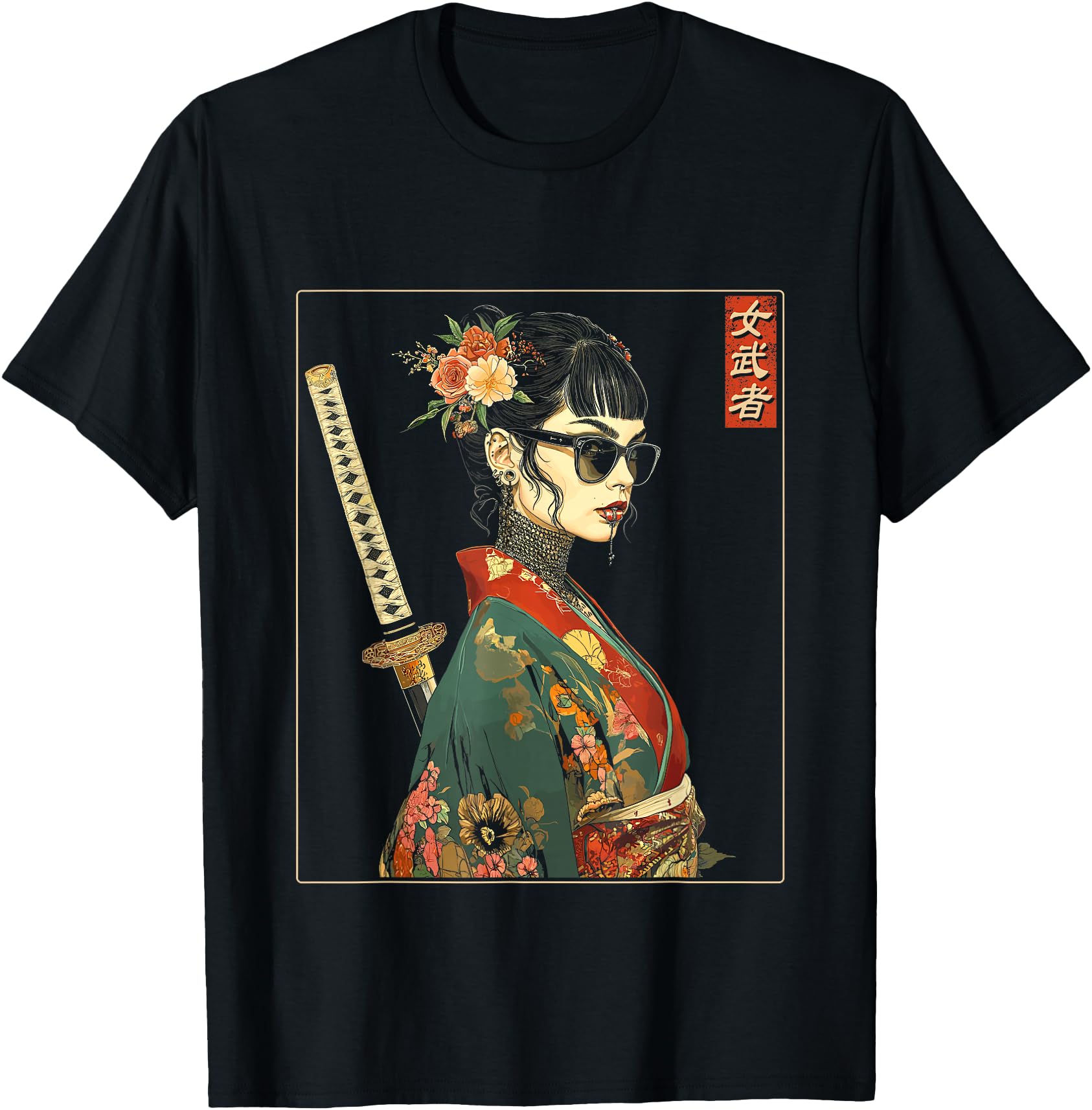 Japanese Gothic Samurai Art Katana T-Shirt - Streetwear Style Men Women - T-Shirt, Sweatshirt, Hoodie