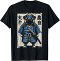 Handcrafted Dog Pug Samurai Japanese T-Shirt - Unique Graphic for Adults - T-Shirt, Sweatshirt, Hoodie