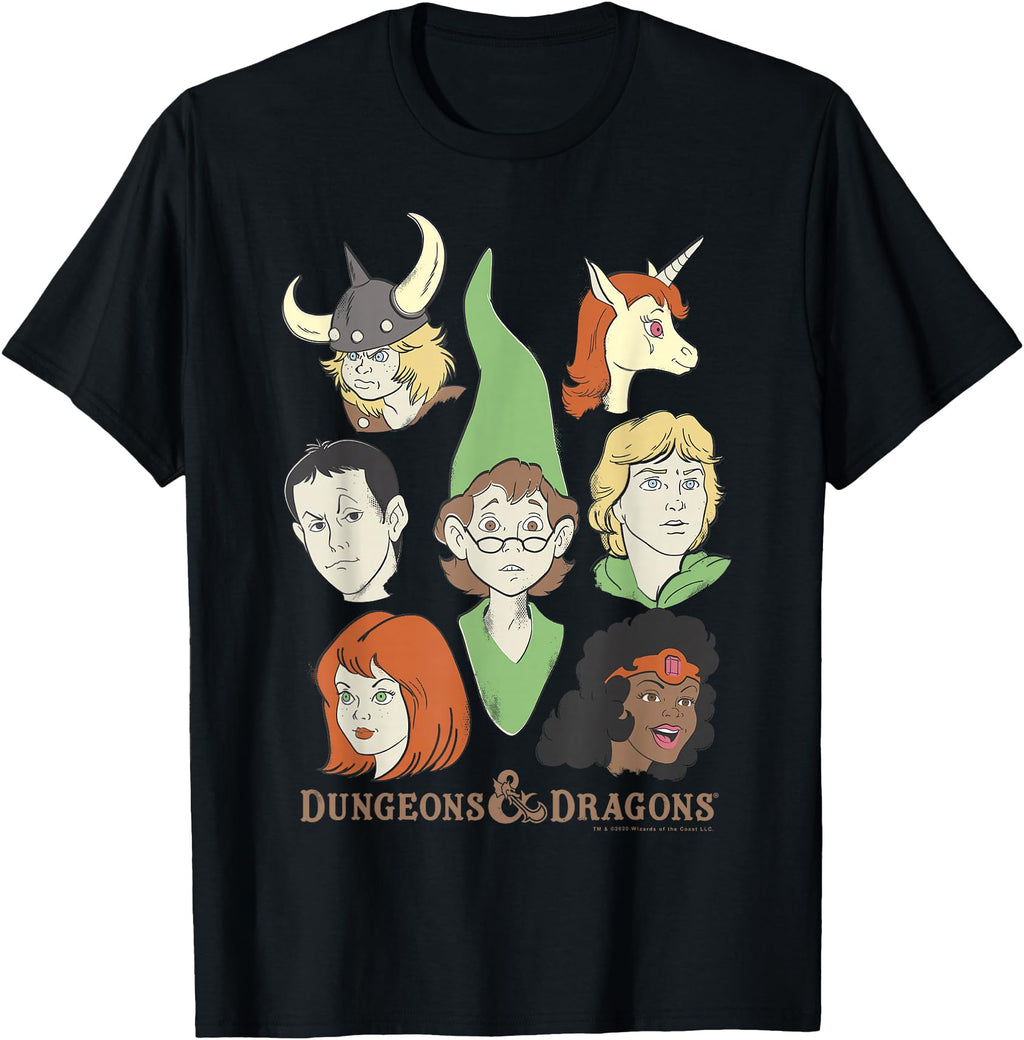 Dungeons Dragons Cartoon Group Shot Hoodie - Streetwear Style Unisex - T-Shirt, Sweatshirt, Hoodie