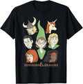 Dungeons Dragons Cartoon Group Shot Hoodie - Streetwear Style Unisex - T-Shirt, Sweatshirt, Hoodie