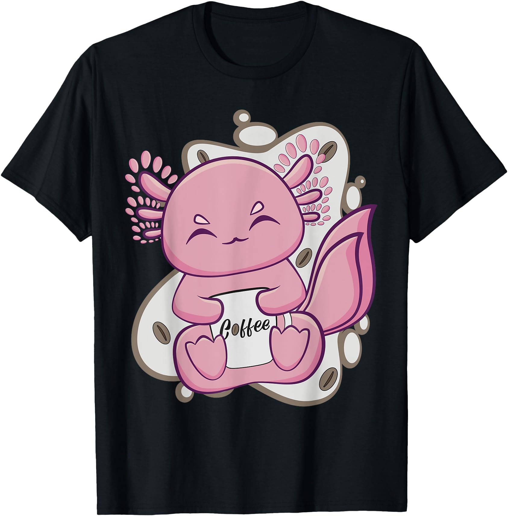 Authentic Anime Axolotl Caffeine Sweatshirt - Unique Graphic for Adults - T-Shirt, Sweatshirt, Hoodie