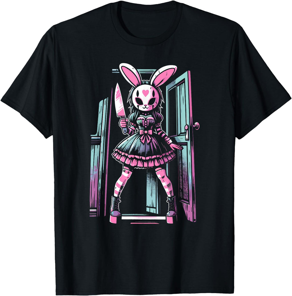 Handcrafted Pastel Goth Bunny Mask Sweatshirt - Streetwear Style Unisex - T-Shirt, Sweatshirt, Hoodie