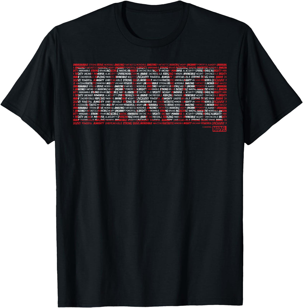 Marvel Logo Word Fill Exclusive T-Shirt - Custom Art Print for Adults - T-Shirt, Sweatshirt, Hoodie