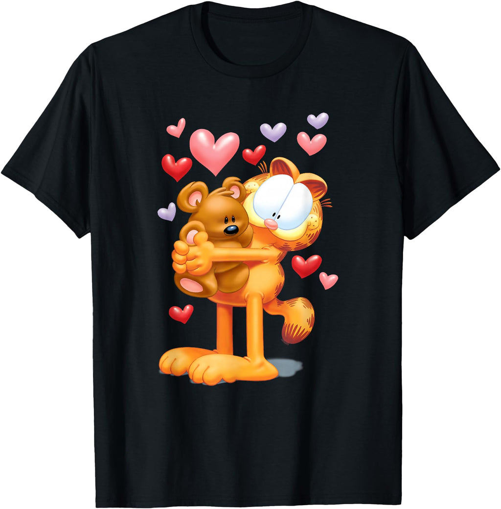Garfield Hugging Pooky Hearts 3D Hoodie - Streetwear Style Men Women - T-Shirt, Sweatshirt, Hoodie