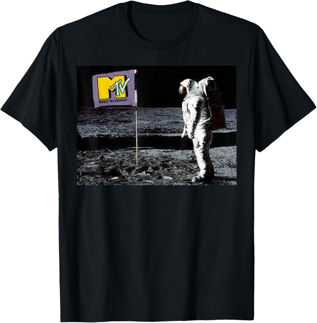 Man On The Moon Logo Flag Graphic Short Sleeve - Adult & Kids T-Shirts, Sweatshirts & Hoodies apparel design preview 1
