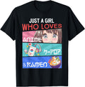 Just Who Loves Anime K Pop Ramen Kpop T-Shirt - Custom Art Print Unisex - T-Shirt, Sweatshirt, Hoodie